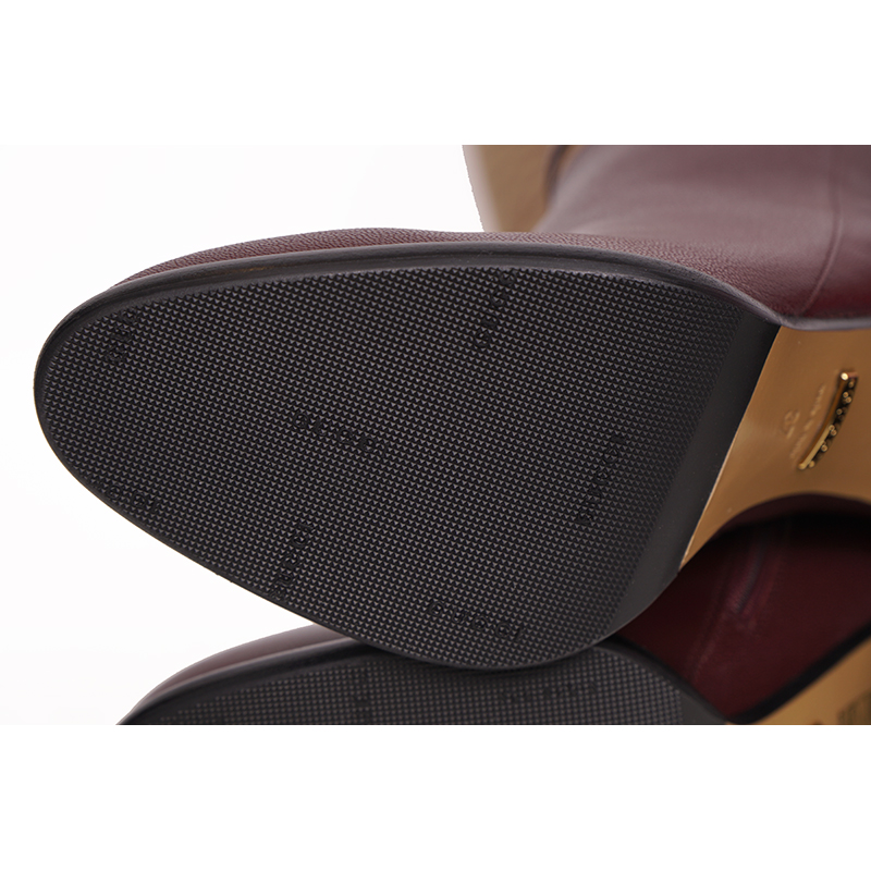37 NEW $1590 GUCCI Micro GG Canvas Bordeaux Leather FINN KNEE