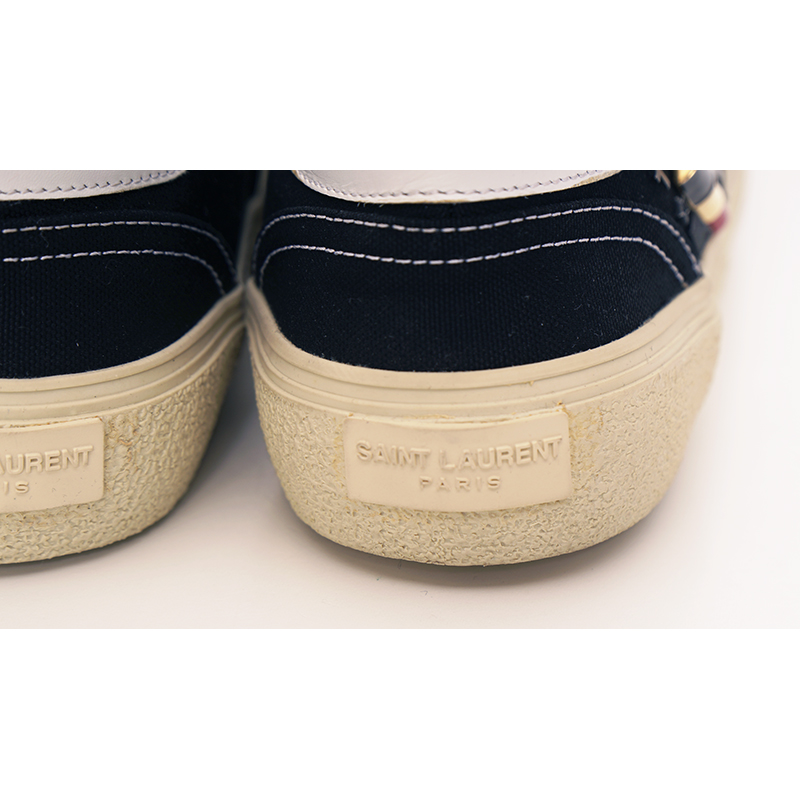37 NEW $2,750 SAINT LAURENT Woman's Black Canvas RARE LOGO