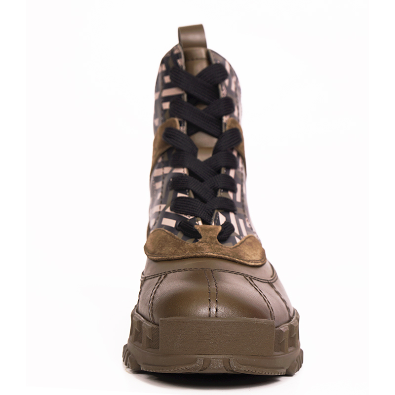 44 US 11 NEW $1125 VERSACE Men's GRECA Rhegis Coated Canvas