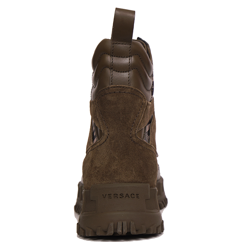 44 US 11 NEW $1125 VERSACE Men's GRECA Rhegis Coated Canvas