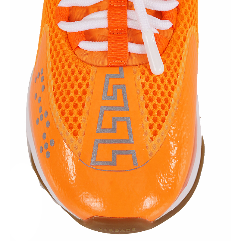45 12 NEW $995 NEW VERSACE MENS Orange Neon CHAIN REACTION Cross